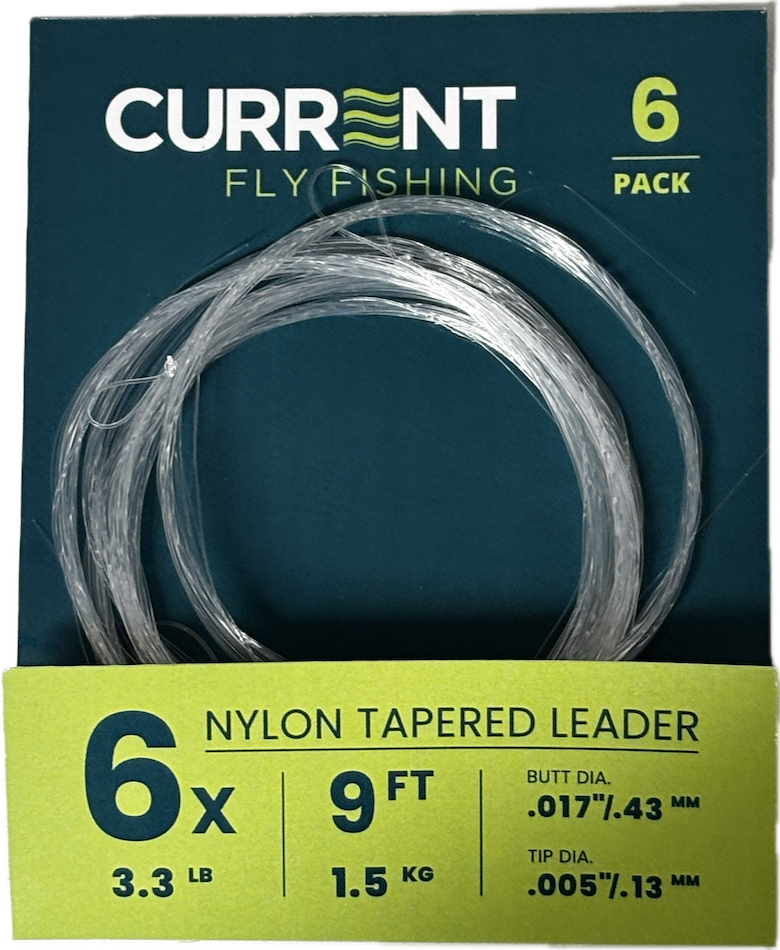 Current Nylon Tapered Leaders - 6 Pack