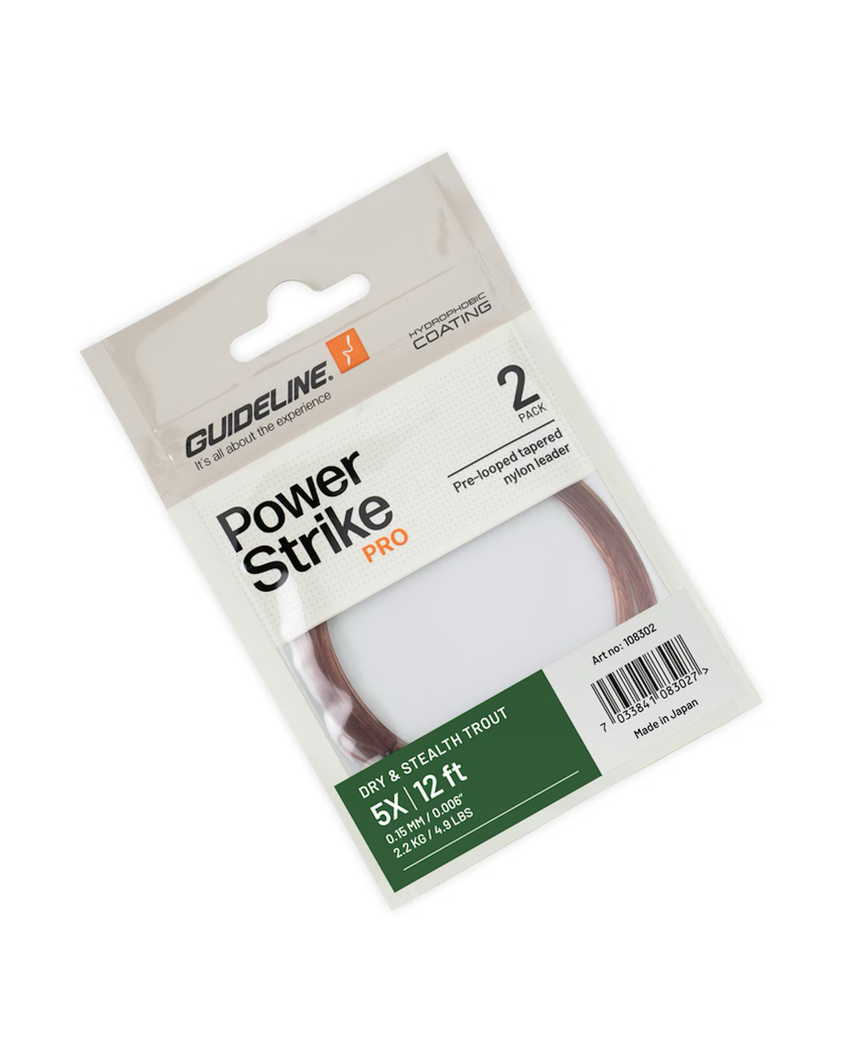 Guideline Dry & Stealth Trout 12ft Leaders - 2pk