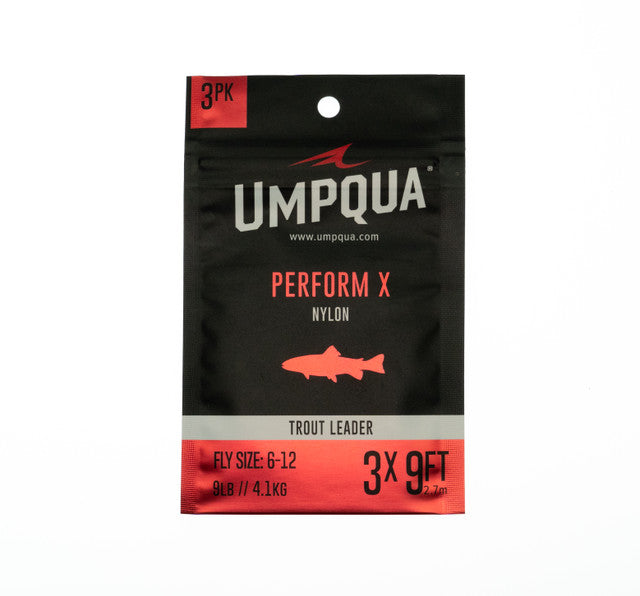 UMPQUA PERFORM X TROUT LEADER 10FT - 3 PACK