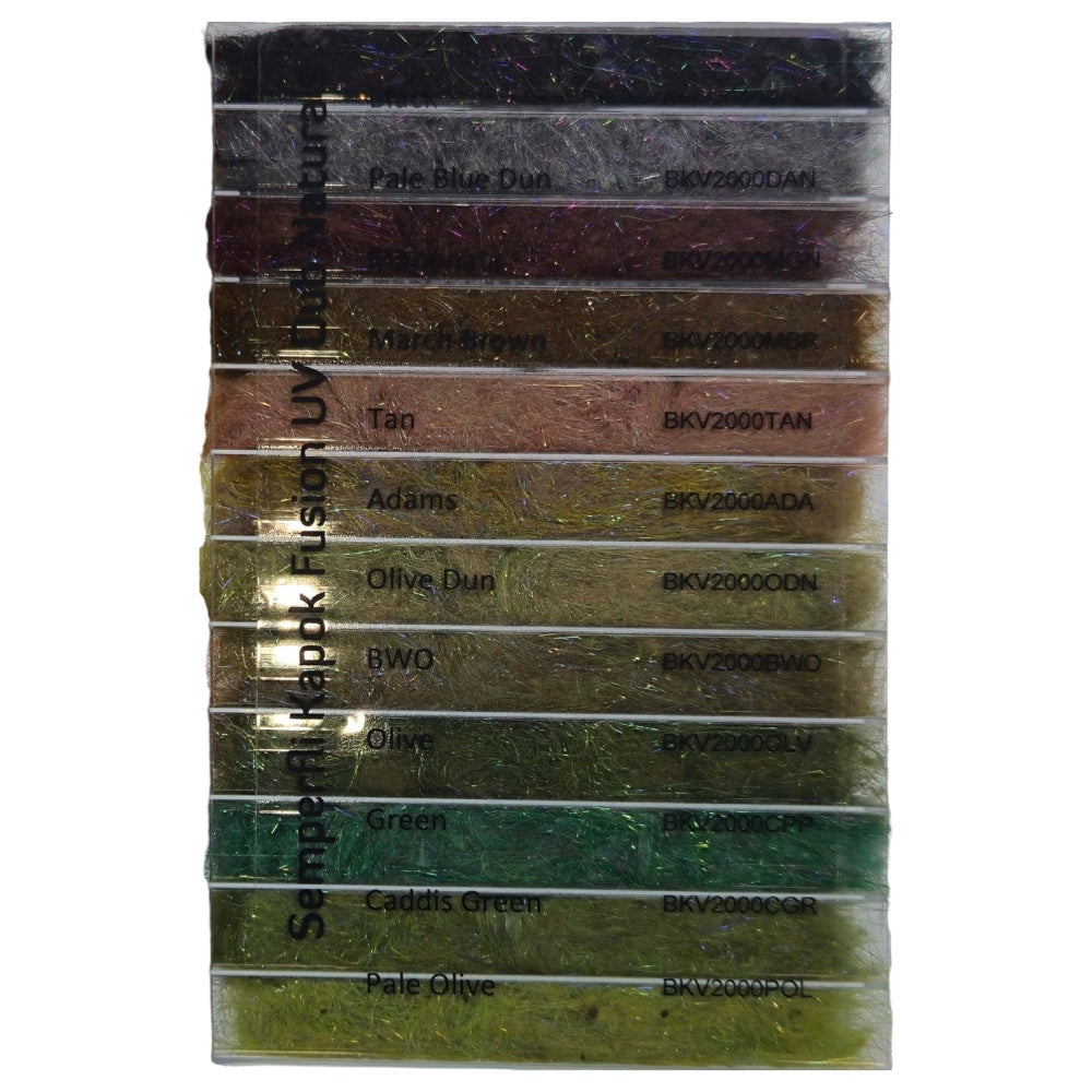 Semperfli Kapok Fusion UV Fly Dubbing Full Selection Dispenser