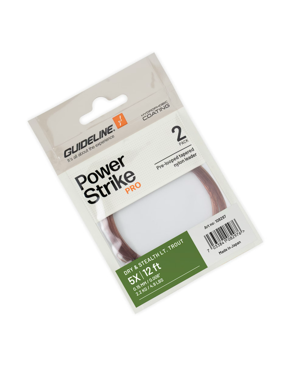 Guideline Dry & Stealth Lt. Trout 12 ft Leaders - 2pk