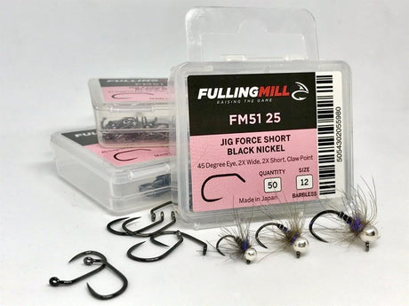 FULLING MILL JIG FORCE SHORT BLACK NICKEL BARBLESS