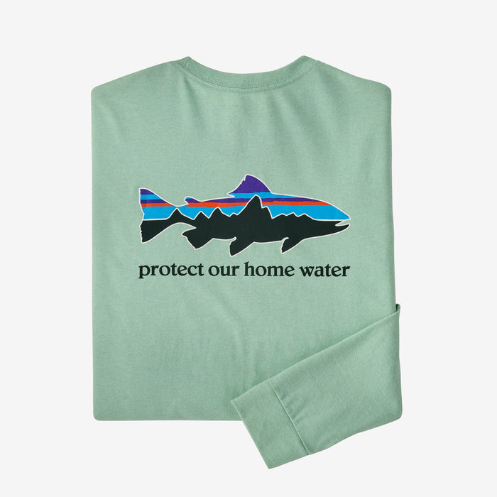 Patagonia Men's Long-Sleeved Home Water Trout Responsibili-Tee® - Tea Green