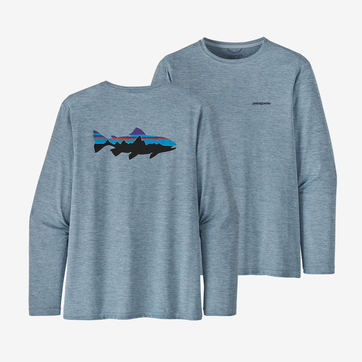 Patagonia Men's Long-Sleeved Capilene® Cool Daily Fish Graphic Shirt