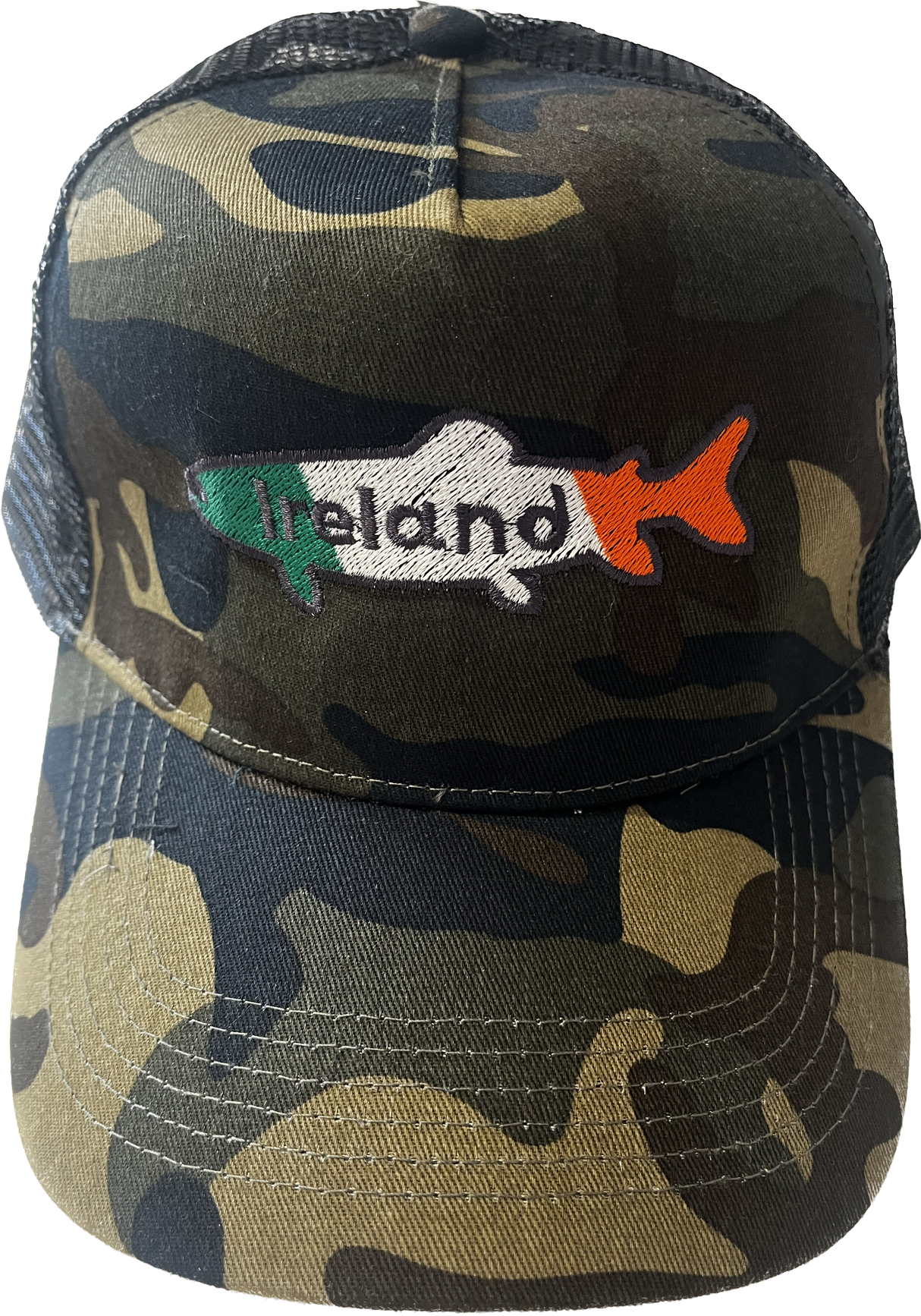 Clonanav Trucker Jungle Camo - Irish Trout Logo