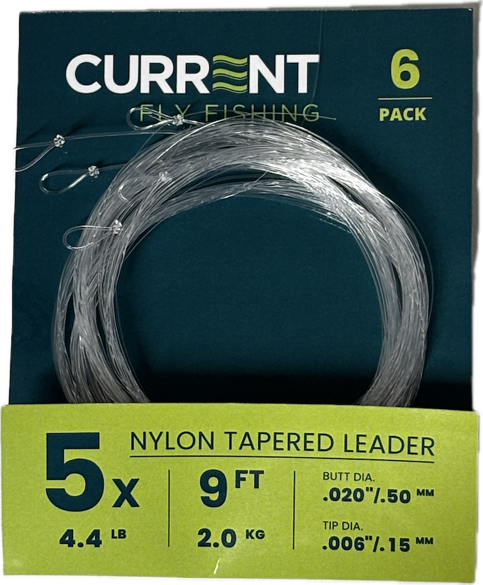 Current Nylon Tapered Leaders - 6 Pack