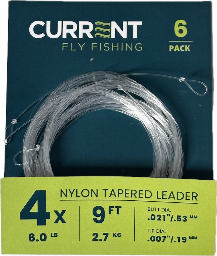 Current Nylon Tapered Leaders - 6 Pack