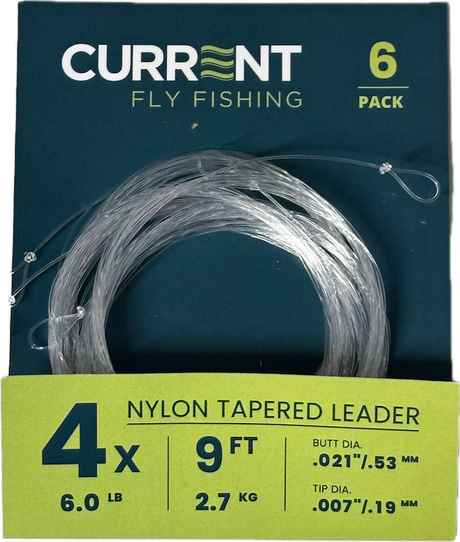 Current Nylon Tapered Leaders - 6 Pack