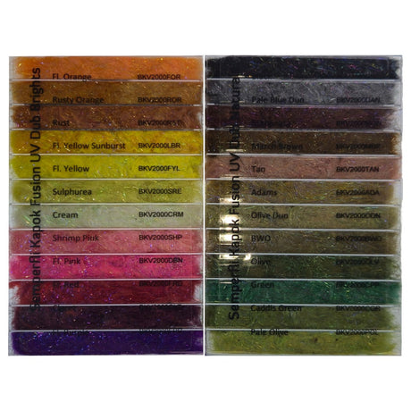 Semperfli Kapok Fusion UV Fly Dubbing Full Selection Dispenser