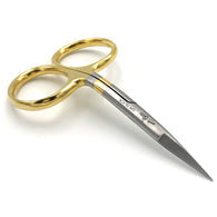 Dr. Slick Arrow Scissor, 3-1/2″, Bent Shaft, Gold Loops, Straight – SB35G