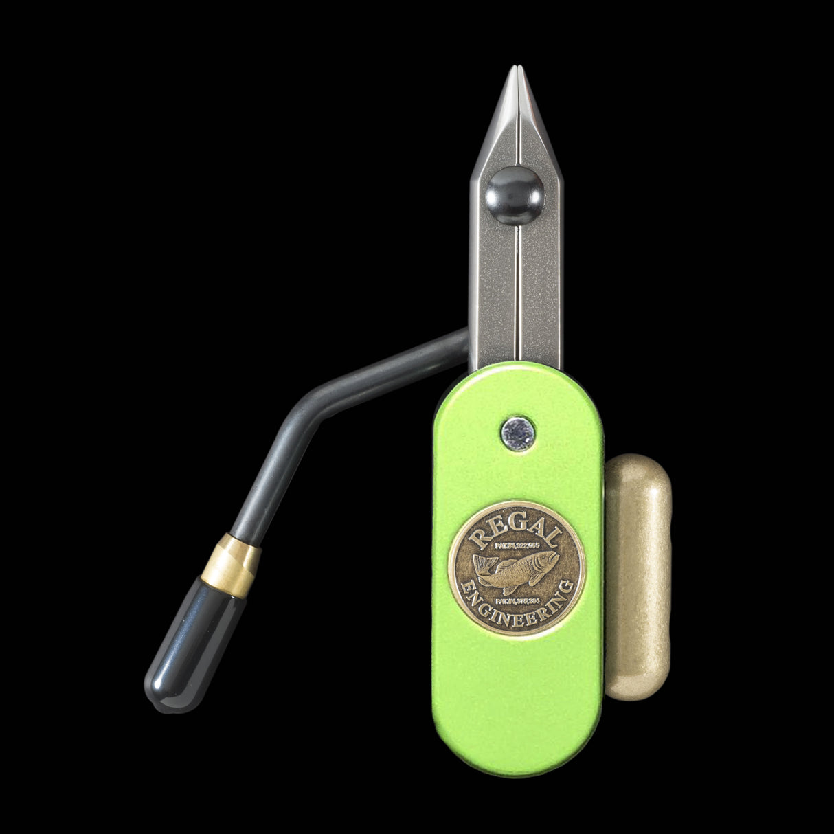 Regal Medallion Vice, Cool Lime Stainless Jaws and Bronze Pocket Base