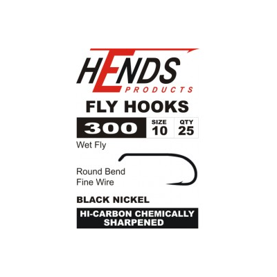Hends 300 Wet Fly Hooks - Barbed
