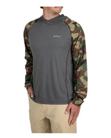 Simms Solarflex Hoody Woodland Camo/Carbon Heather