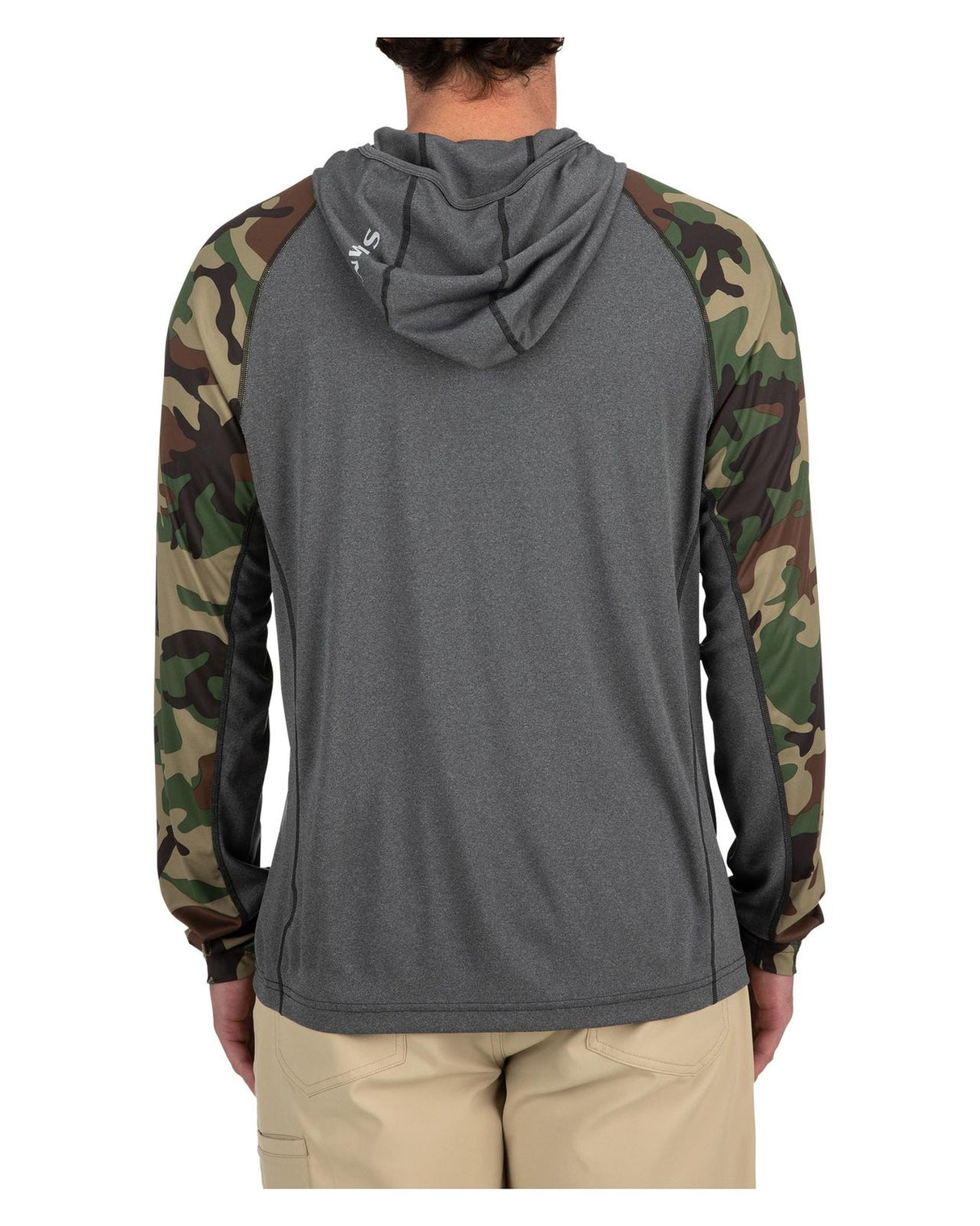 Simms Solarflex Hoody Woodland Camo/Carbon Heather