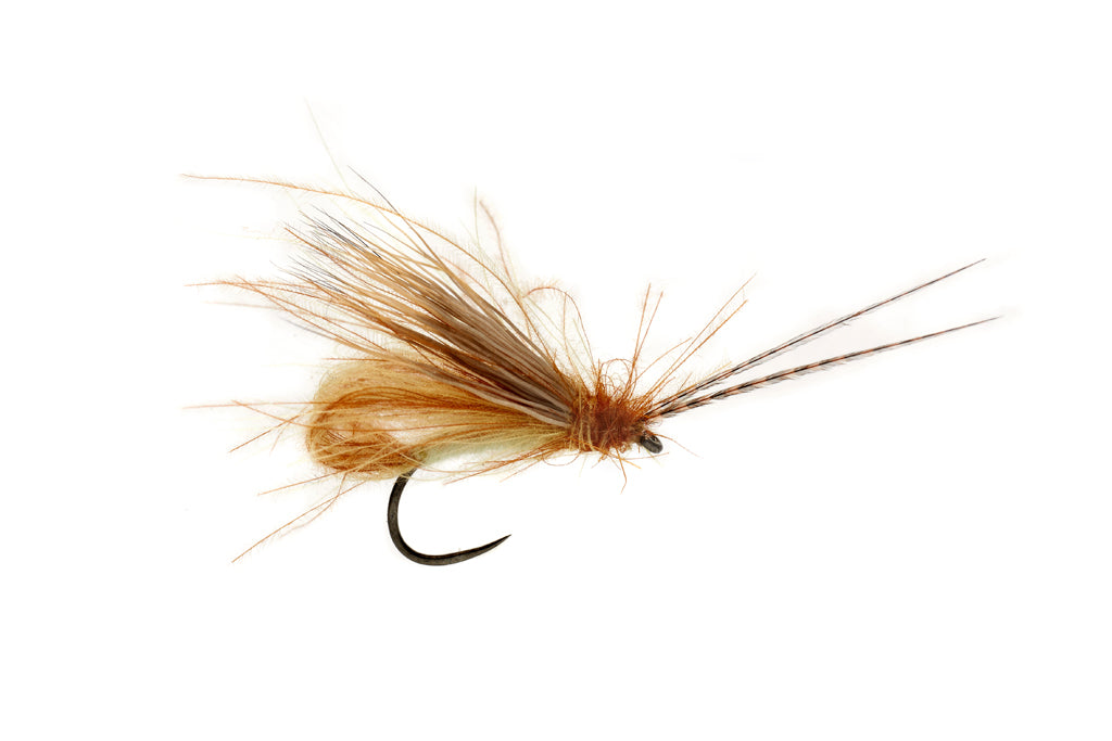 MCPHAIL BUBBLE WING CADDIS CINNAMON BARBLESS