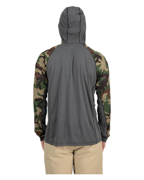 Simms Solarflex Hoody Woodland Camo/Carbon Heather