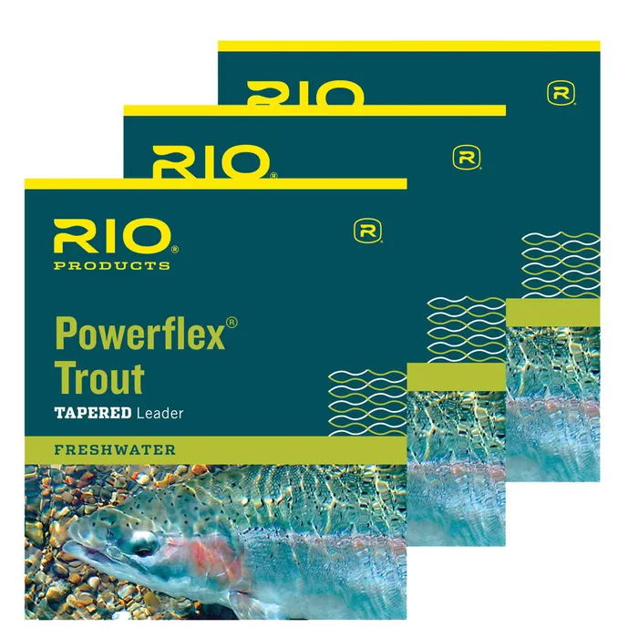 RIO POWERFLEX TROUT LEADERS (TRIPLE PACK)