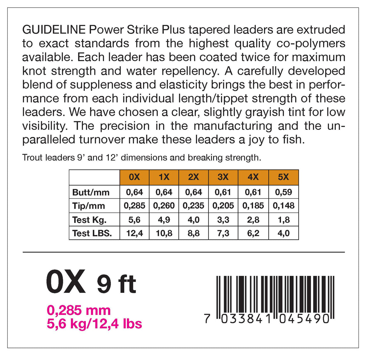 Guideline Power Strike Leaders 9' 3-Pack