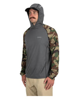 Simms Solarflex Hoody Woodland Camo/Carbon Heather