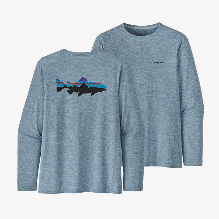 Patagonia Men's Long-Sleeved Capilene® Cool Daily Fish Graphic Shirt