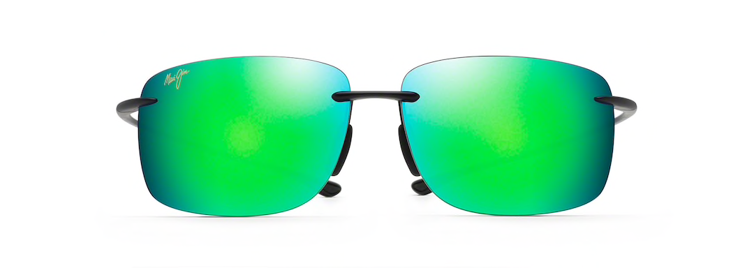 Maui Jim Hema - Black Matte Frame Green Mirror Lens