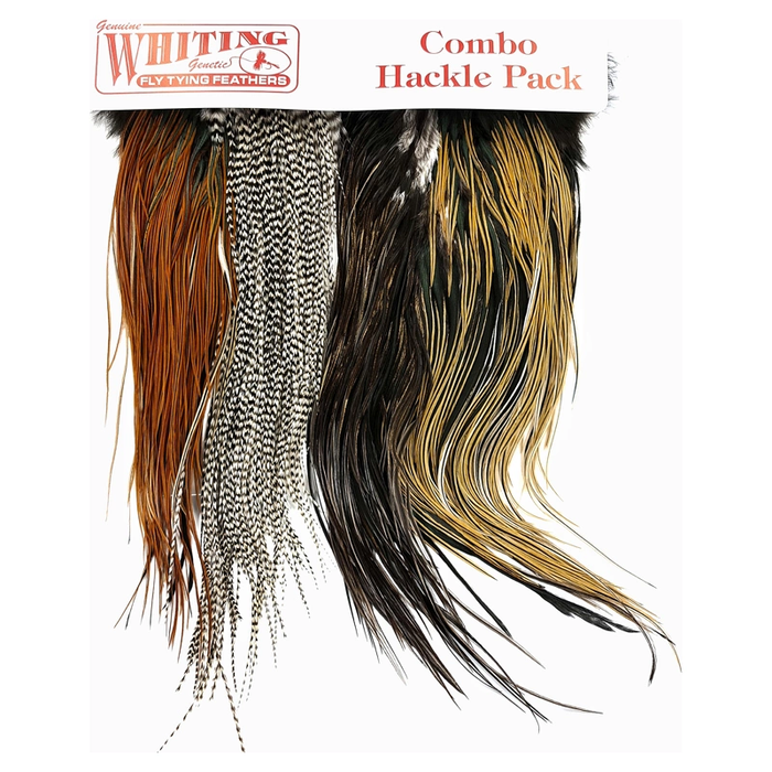 Whiting Introductory Hackle Pack - 4 Assorted 1/2 Saddles