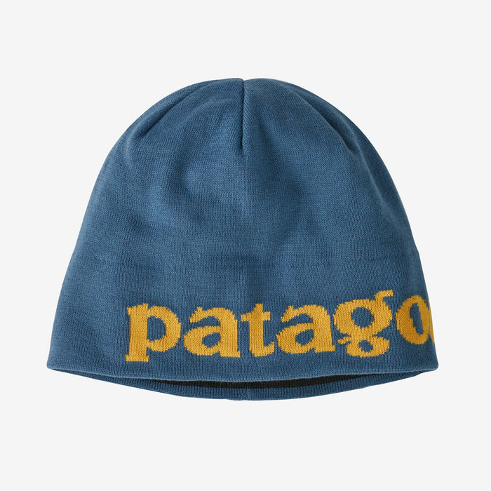 Patagonia Beanie Hat Logo Belwe Knit: Wavy Blue