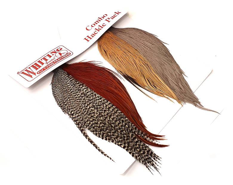 Whiting Introductory Hackle Pack - 4 Assorted 1/2 Dry Fly Capes
