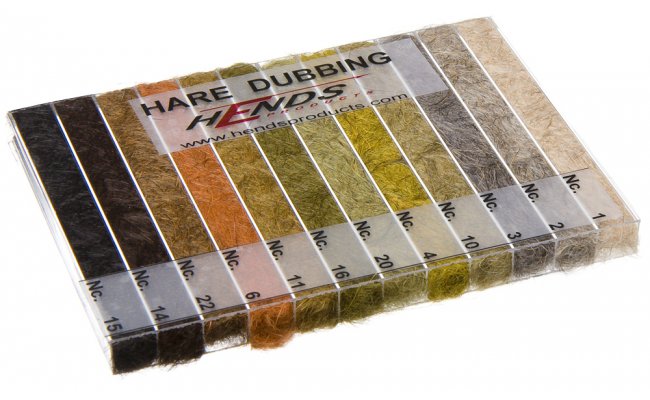 Hends Hare Dubbing Box Dark (12 Colours)